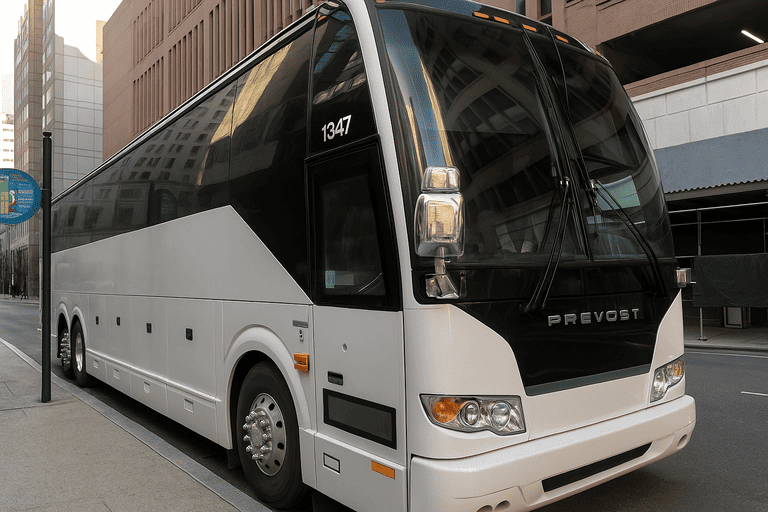 a Moreno Valley Shuttle Bus Rentals coach bus